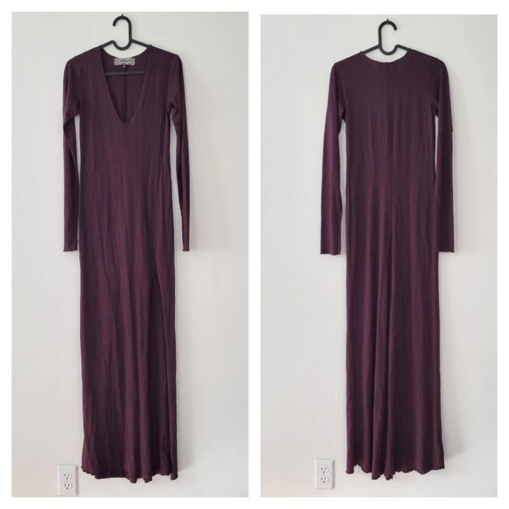Groceries V-Nech Maxi Dress Burgundy Small